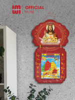 Lịch treo tường bằng gỗ Công giáo Chúa Giêsu LGV26703 0