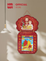 Lịch treo tường bằng gỗ Công giáo thánh Giuse bế chúa Giêsu LGV26702 0