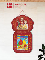 Lịch treo tường bằng gỗ Công giáo thánh Giuse bế chúa Giêsu LGV26702 1