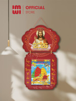 Lịch treo tường bằng gỗ Công giáo Chúa Giêsu LGV26703 1