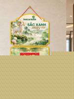 Lịch gỗ 2 thân Vietcombank 2027 – Sắc xanh tương lai — Hồ sen ngọc 0