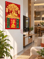 Lịch gỗ tráng gương 40x60cm Song Dương Kim Lộc LGV27T4-20 0
