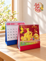 Lịch chữ A để bàn 19x21cm LGVB019 0