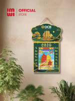 Lịch treo tường bằng gỗ in logo Ngân Hàng OCB mẫu mới 2026 2