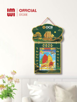 Lịch treo tường bằng gỗ in logo Ngân Hàng OCB mẫu mới 2026 1