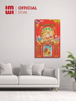 Lịch treo tường bằng gỗ Phật Di Lặc 40x60cm LGV26423 1