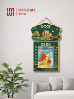 Lịch treo tường bằng gỗ in logo Ngân Hàng OCB mẫu mới 2026 0