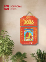 Lịch treo tường bằng gỗ in logo Ngân Hàng VIB mẫu mới 2026 1