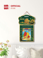 Lịch gỗ treo tường quảng cáo in logo doanh nghiệp LGVQC081 1