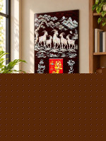 Lịch gỗ tráng gương 40x60cm Ngũ Dương Cát Tường LGV27T4-05 1