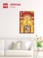 Lịch gỗ treo tường 40x60cm Túi Tài Lộc LGV26425 2