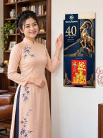 Lịch gỗ Ngân hàng SAIGONBANK năm 2027 – 40 Năm Tiên Phong 30x60cm 1