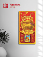 Lịch gỗ phong thuỷ treo tường Ngựa Kéo Xe Vàng LGV26428 1