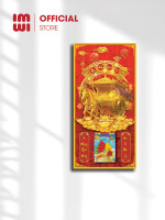 Lịch gỗ phong thuỷ treo tường Ngựa Kéo Xe Vàng LGV26428 0