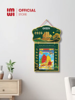 Lịch gỗ treo tường quảng cáo in logo doanh nghiệp LGVQC081 2
