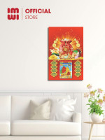 Lịch gỗ treo tường 40x60cm hoạ tiết Túi Tài Lộc May Mắn LGV26427 2