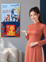 Lịch gỗ Ngân hàng VietinBank năm 2027 – Xuân Gắn Kết 30x60cm 0