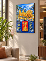 Lịch gỗ tráng gương 40x60cm Song Dương Tài Lộc LGV27T4-06 0