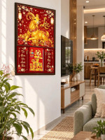 Lịch gỗ treo tường 2027 Kim Dương An Lộc 40x60cm LGV27T4-60 0