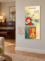 Lịch gỗ Ngân hàng VietBank năm 2027 – Chung Nhịp Khát Vọng 30x60cm 0