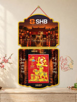 Lịch gỗ 2 thân SHB 2027 – Xuân hội sum vầy 0
