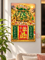 Lịch gỗ tráng gương 40x60cm Ngọc Lộc Phú Quý LGV27T4-14 1