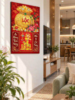 Lịch gỗ treo tường 2027 Kim Nang Đại Lộc 40x60cm LGV27T4-76 0