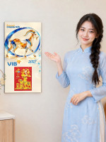 Lịch gỗ Ngân hàng VIB năm 2027 – Rạng Ngời Chặng Mới 30x60cm 0