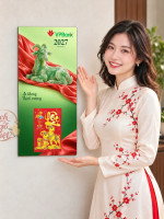 Lịch gỗ Ngân hàng VPBank năm 2027 – Ngọc Xuân Thịnh Vượng 30x60cm 0