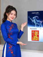 Lịch gỗ Ngân hàng VietABank năm 2027 – Chạm Xuân Mở Lối 30x60cm 1