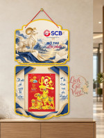 Lịch gỗ 2 thân SCB 2027 – Mở thư đón phúc 1