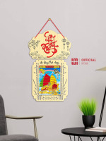 Lịch gỗ treo tường LGVSE01 chữ Cung Chúc Tân Xuân  3