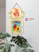 Lịch gỗ treo tường LGVSE01 chữ Cung Chúc Tân Xuân  4