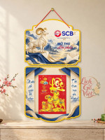 Lịch gỗ 2 thân SCB 2027 – Mở thư đón phúc 2