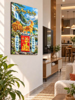Lịch gỗ tráng gương 40x60cm Kim Dương Tài Lộc LGV27T4-01 1
