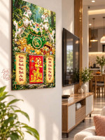 Lịch gỗ tráng gương 40x60cm Song Dương Phúc Lộc LGV27T4-07 0