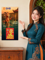 Lịch gỗ Ngân hàng SHB năm 2027 – Hồn Việt Vươn Mình 30x60cm 1
