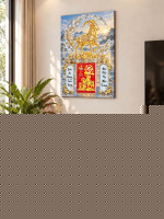 Lịch gỗ treo tường 2027 Kim Dương Ngọc Quang 40x60cm LGV27T4-57 1