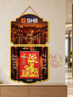 Lịch gỗ 2 thân SHB 2027 – Xuân hội sum vầy 2