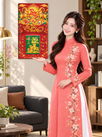 Lịch Gỗ Tráng Gương Phúc Sinh Phú Quý LGV27T3-06 2