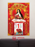 Lịch gỗ Công Giáo Đức mẹ Maria 40x60cm LGV23MG06 0