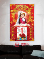 Lịch gỗ Công giáo Mẹ Maria 40x60cm LGV23MG08 0