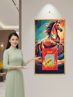 Lịch gỗ 2 thân treo tường Ngựa Tài Lộc Phú Quý LGVSE2640-11 3