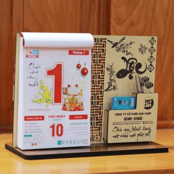 Lịch gỗ để bàn