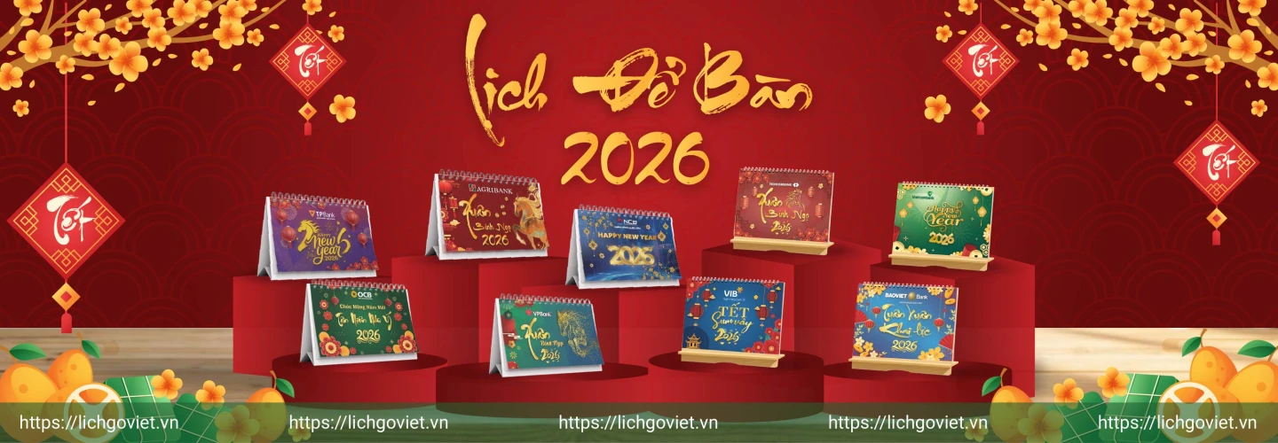 Lịch để bàn - Lịch Ngân Hàng 2026