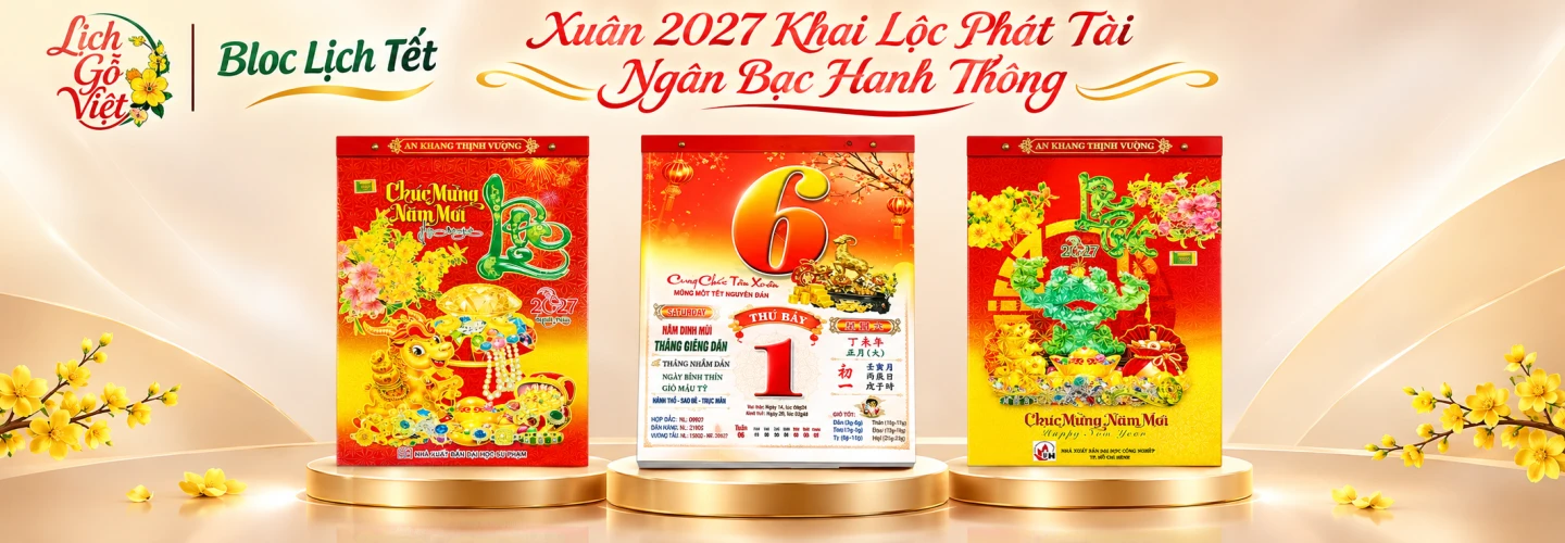 Lịch Bloc 2027 Giá Rẻ Tại Lịch Gỗ Việt