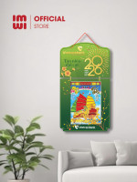 Lịch treo tường bằng gỗ in logo Ngân Hàng Vietcombank