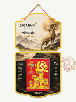 Lịch gỗ 2 thân BacABank 2027 – Vững bền giá trị
