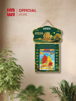 Lịch gỗ treo tường quảng cáo in logo doanh nghiệp LGVQC081