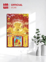 Lịch gỗ treo tường 40x60cm Túi Tài Lộc LGV26425